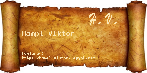 Hampl Viktor névjegykártya